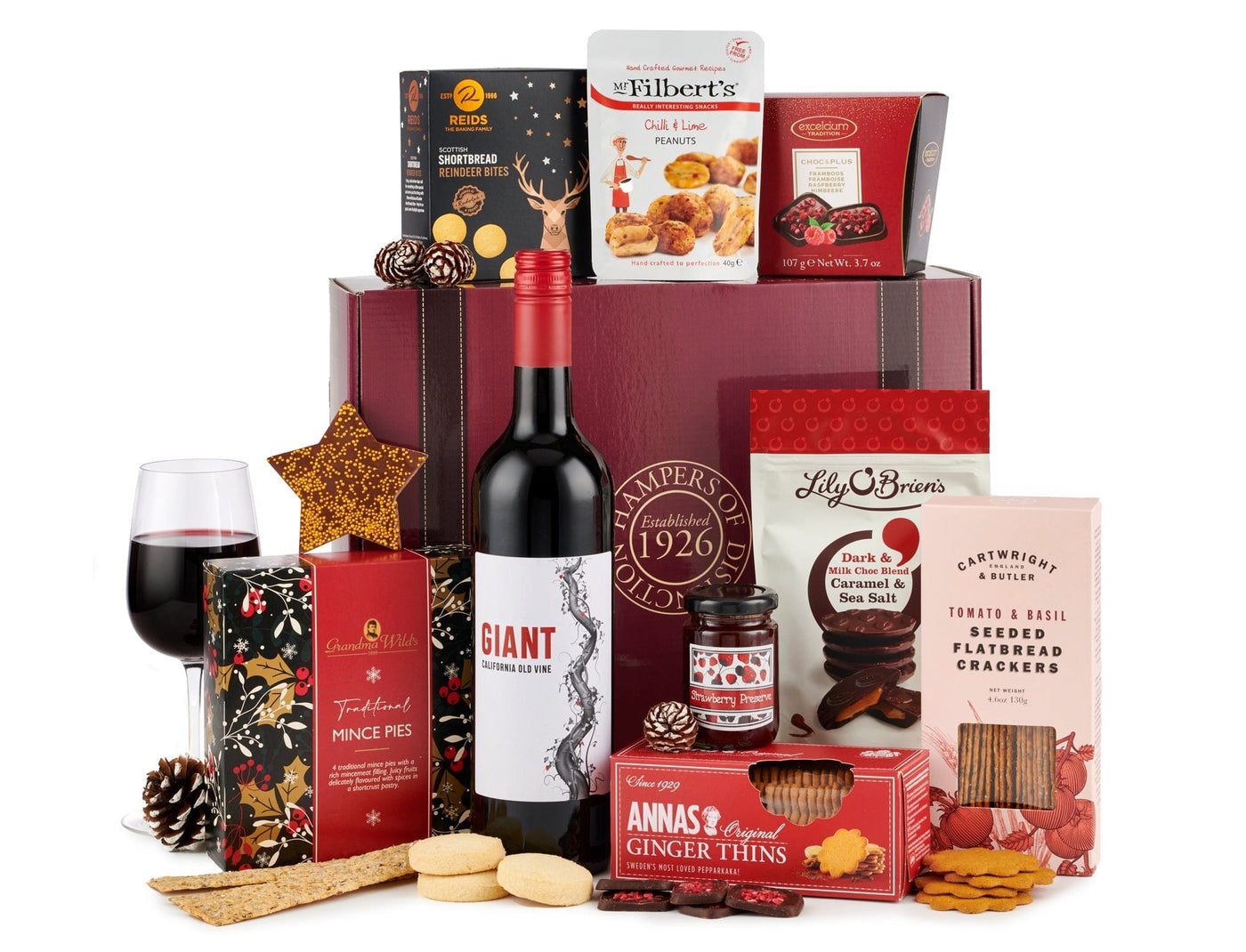 Spicers Of Hythe Gifts & Hampers The Redsleeves Red Wine Gift Box House of Isabella UK