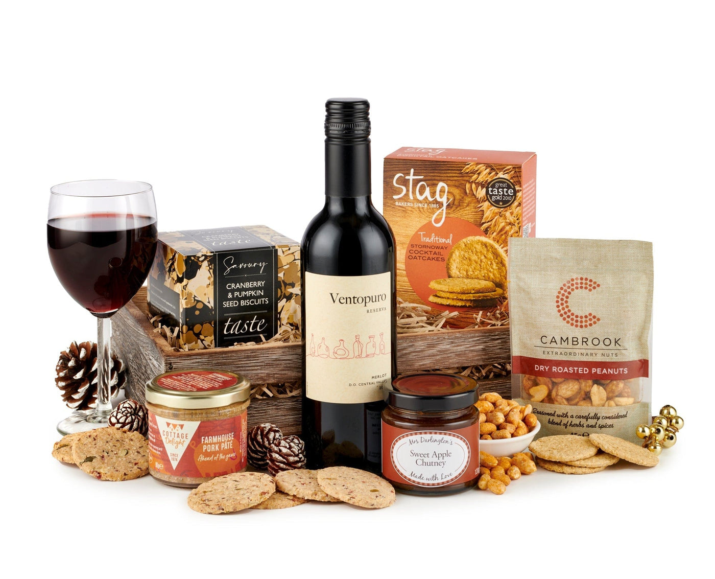 Spicers Of Hythe Gifts & Hampers Wine & Pate Tray House of Isabella UK