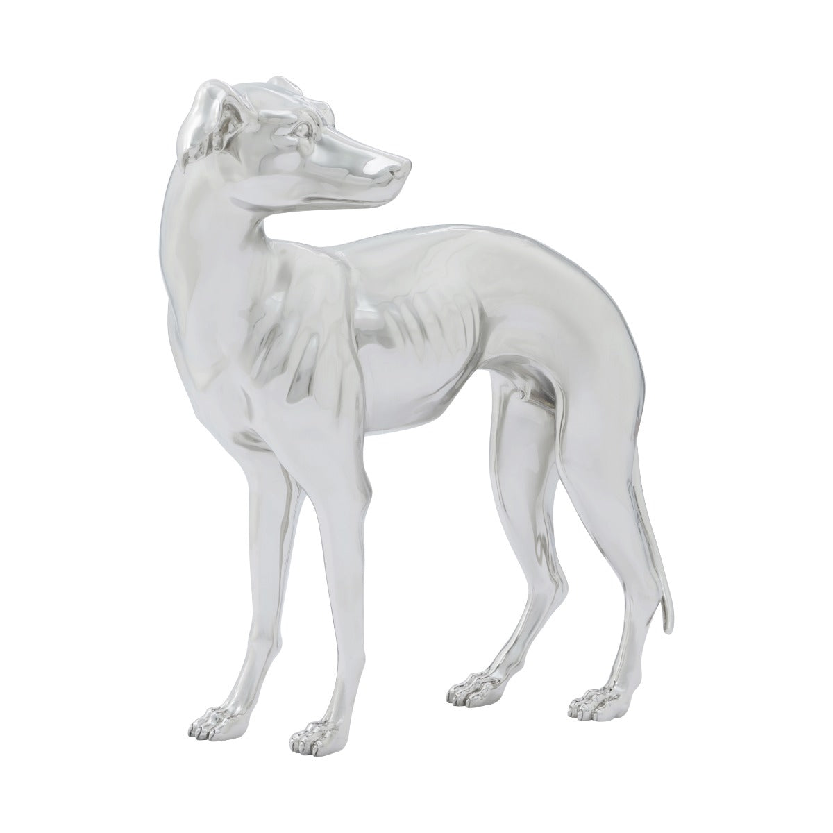 Levriero Piccola Sculpture in Nickel