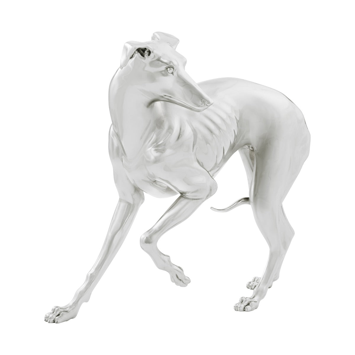 Levriero Sculpture in Nickel