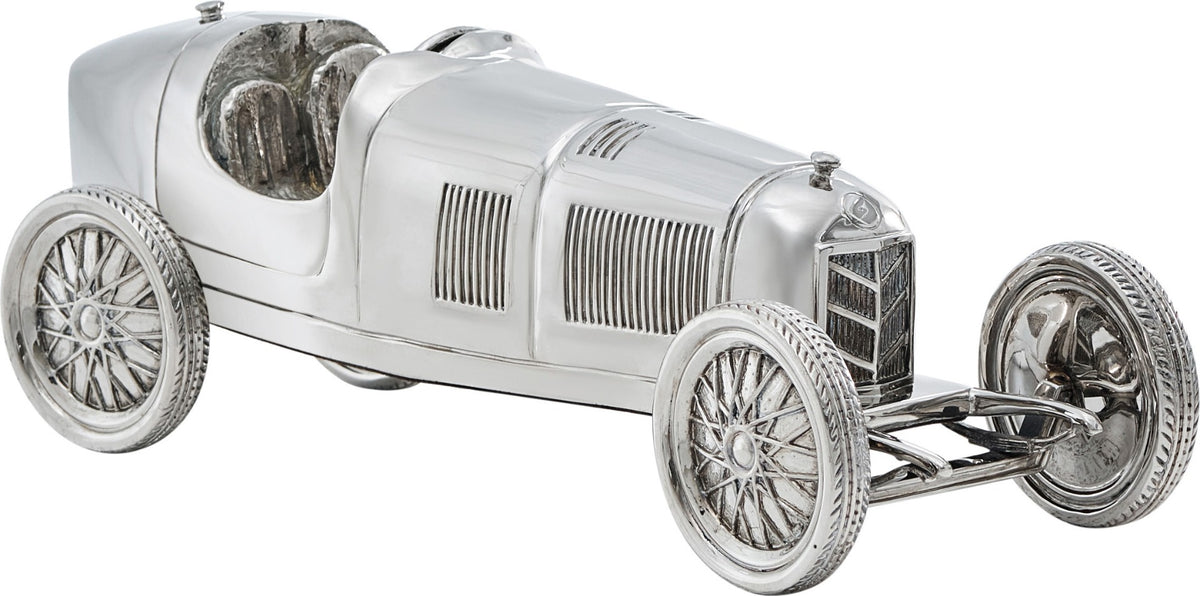 Mille Miglia Mark Car Sculpture in Nickel