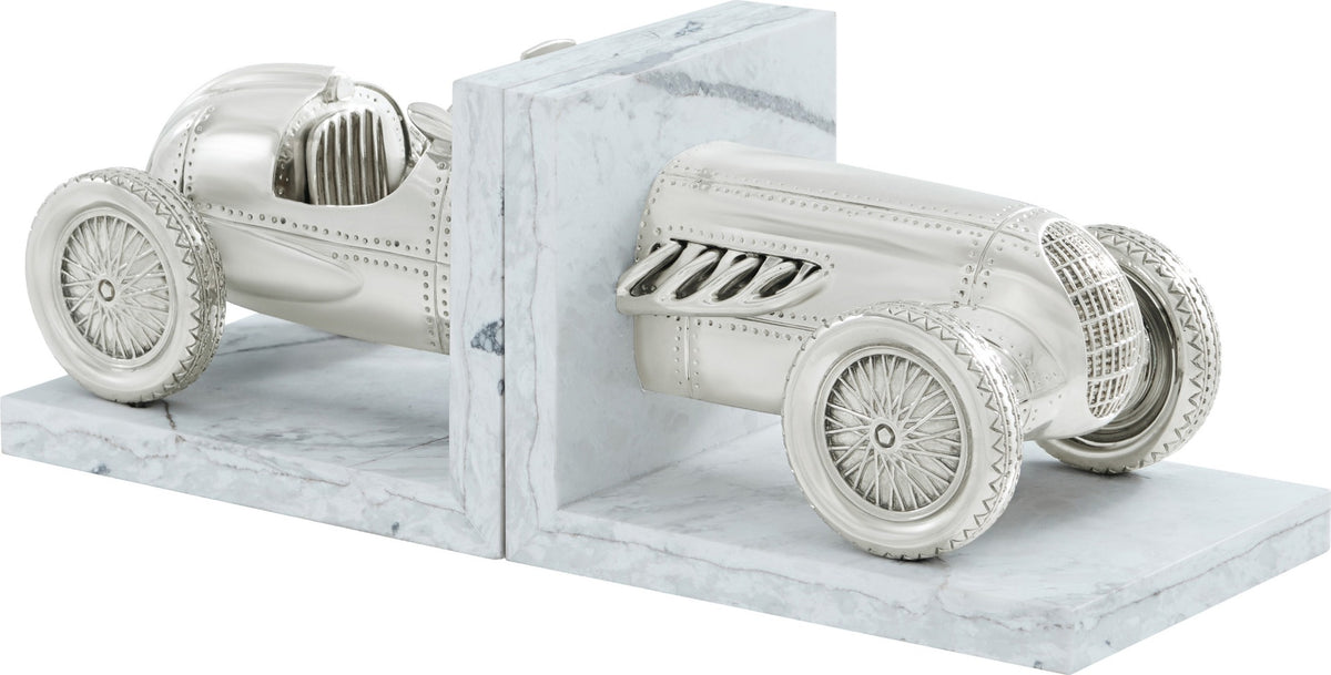 Bookshelf Racer in Nickel Plated Brass & Quartz