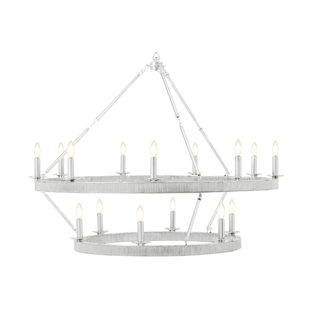 Simon Grande Stack Chandelier in Nickel
