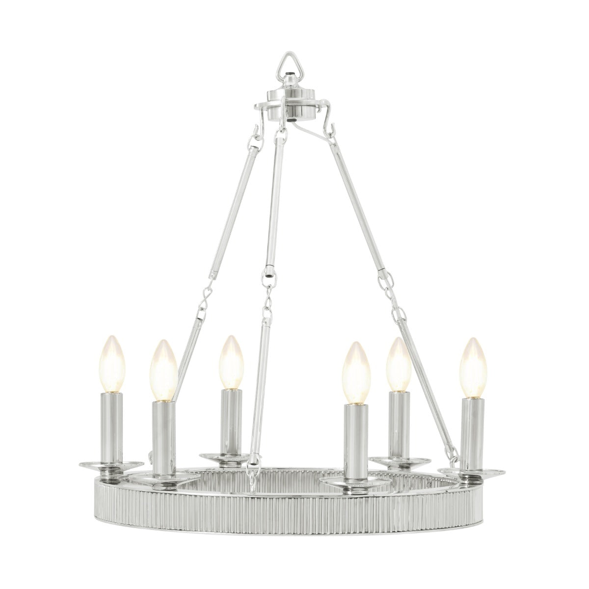 Simon Piccola Round Chandelier in Nickel