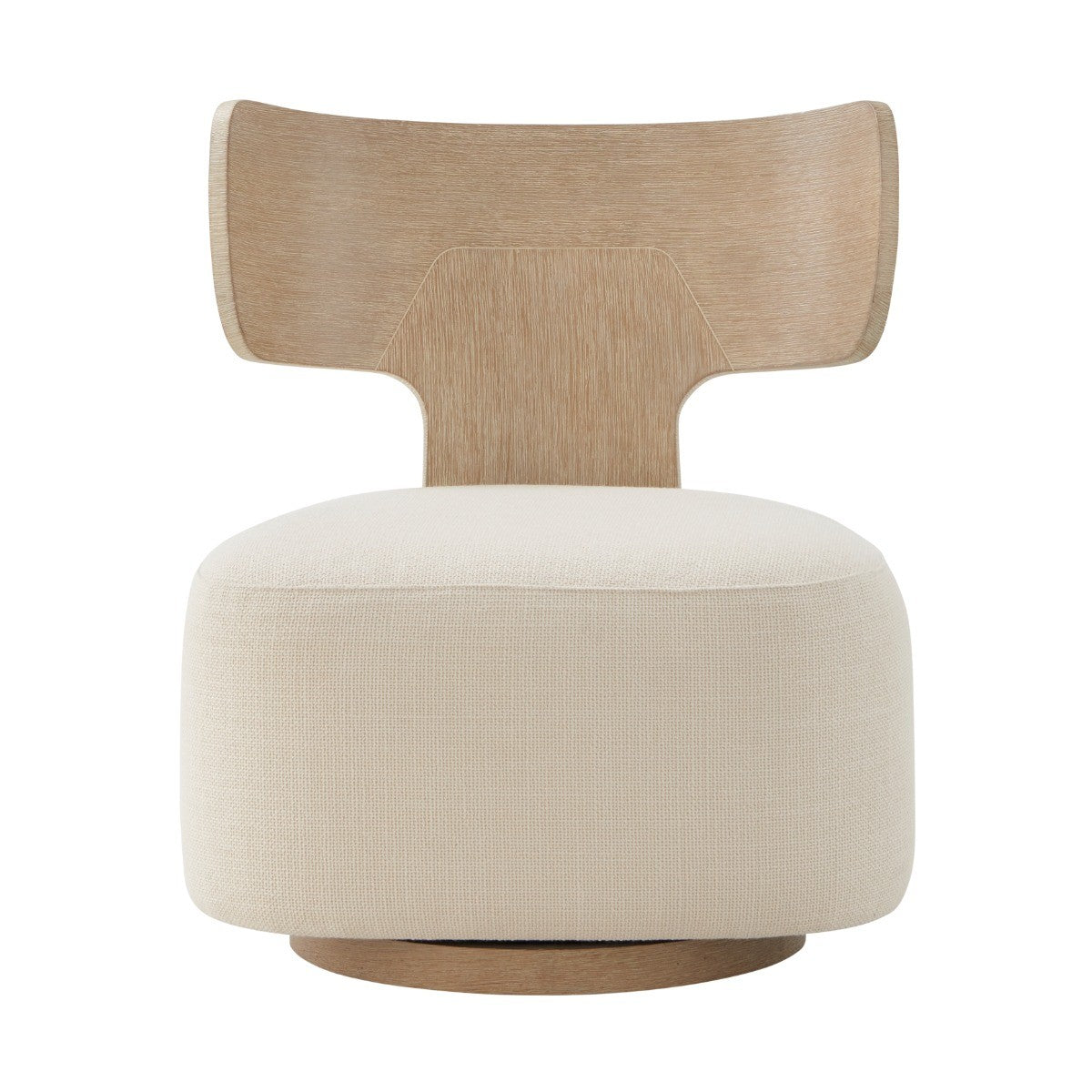 Wooden Upholstered Swivel Chair