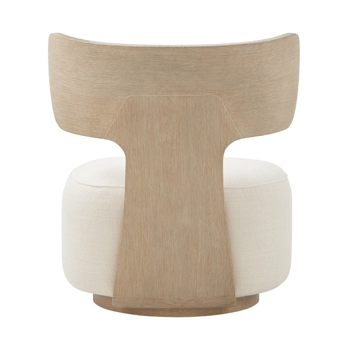 Wooden Upholstered Swivel Chair