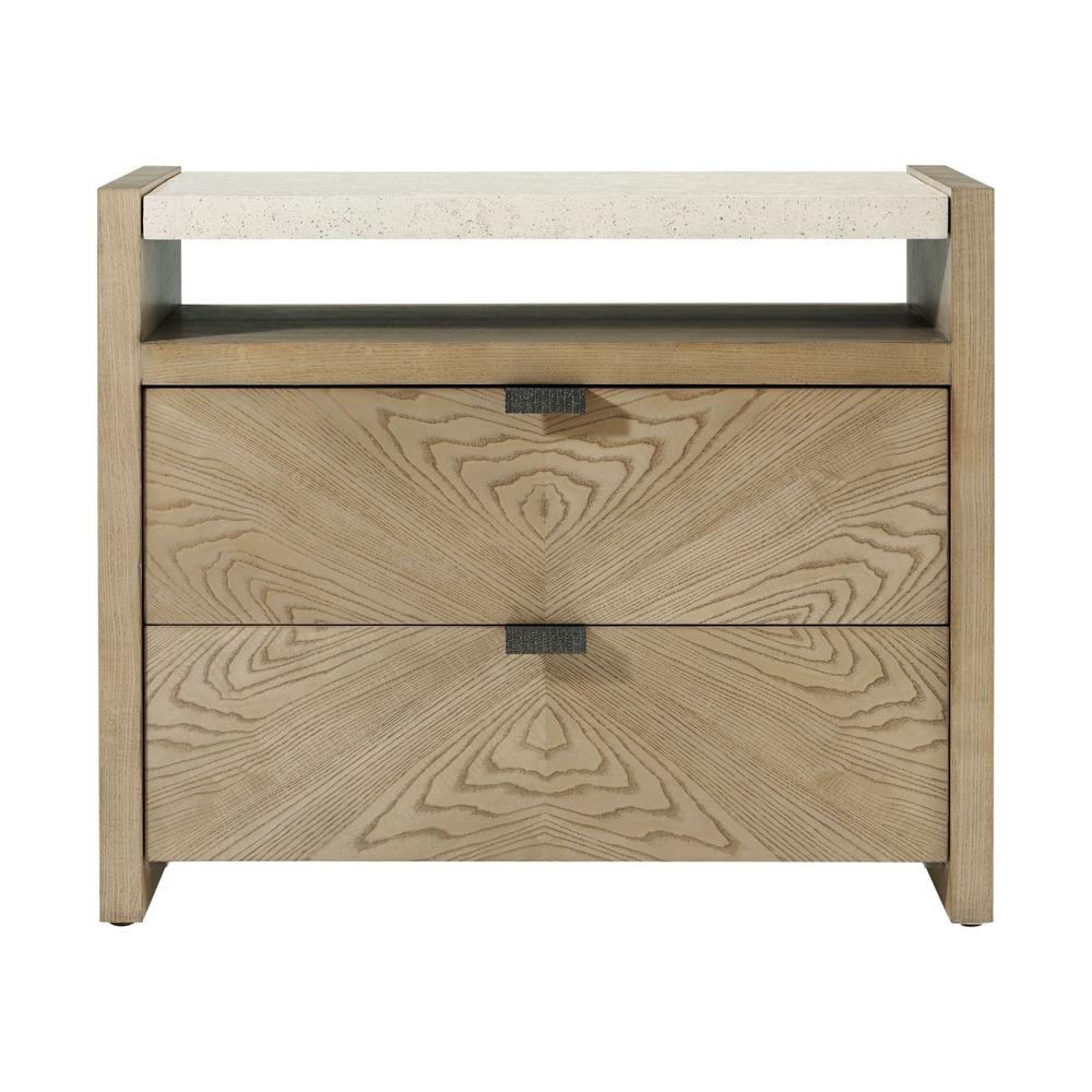 Catalina Two Drawer Nightstand in Dune Finish