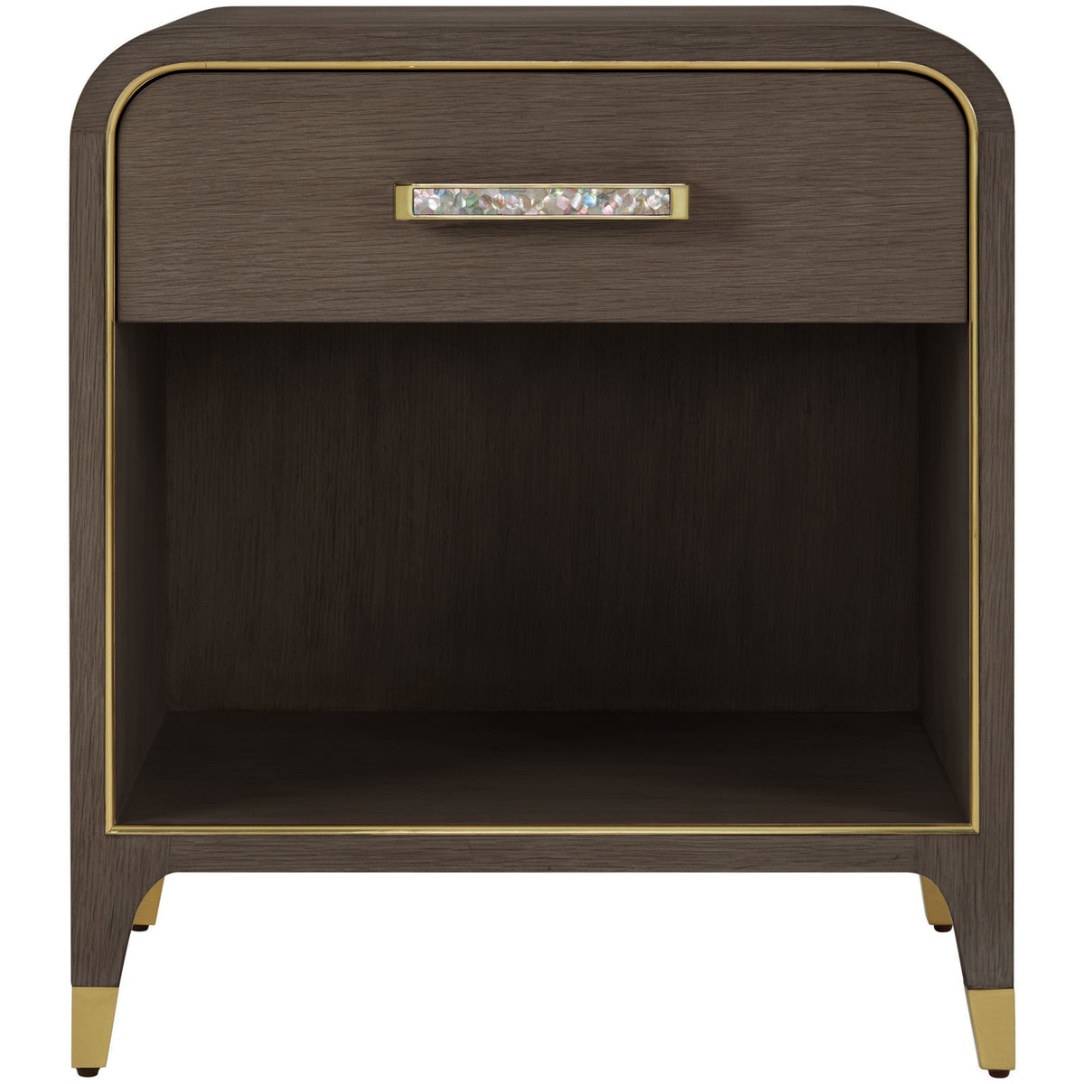 Judith Leiber 1-Drawer Bedside Table in Dark