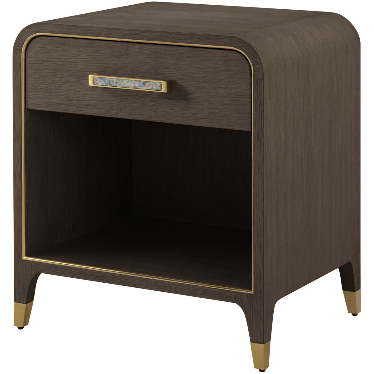 Judith Leiber 1-Drawer Bedside Table in Dark