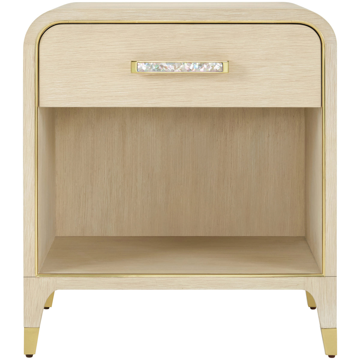 Judith Leiber 1-Drawer Bedside Table in Light