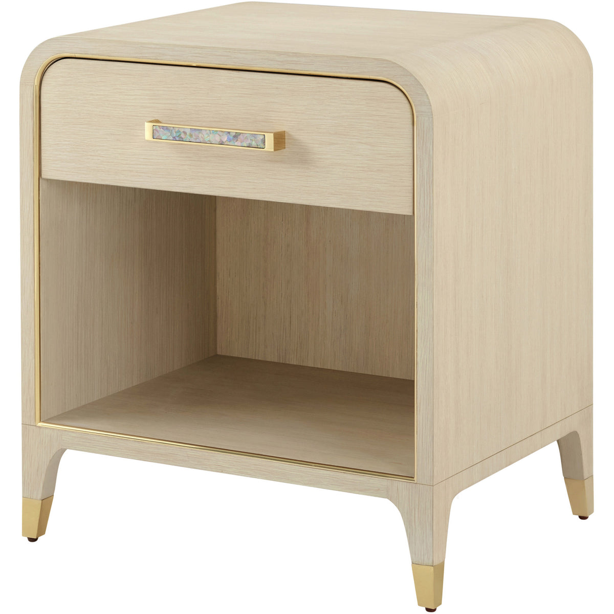 Judith Leiber 1-Drawer Bedside Table in Light