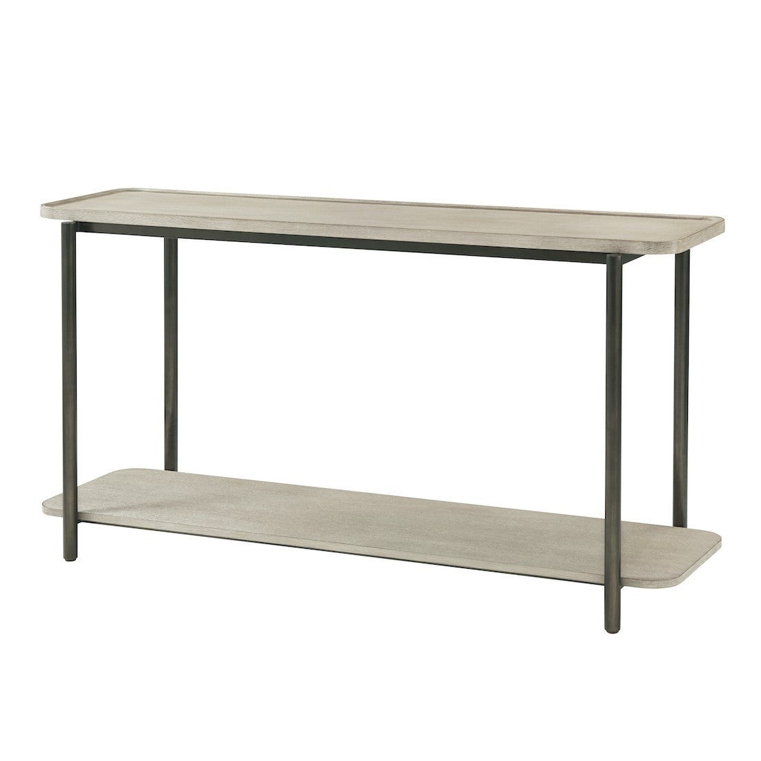 Iron Console Table Veneer Top