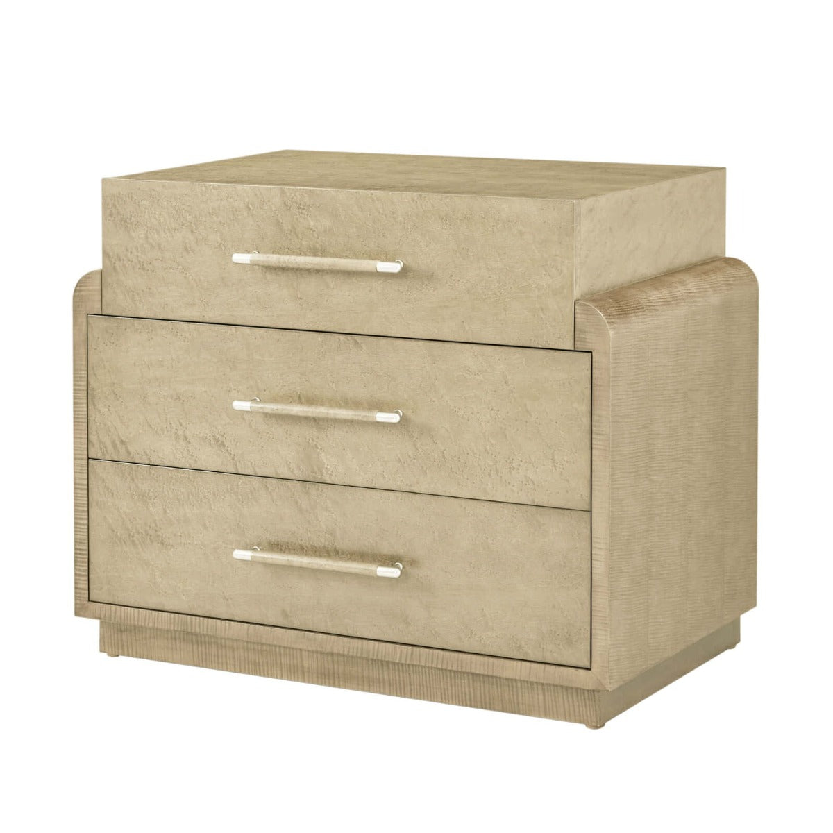 Origins Three Drawer Bedside Table in Sesame