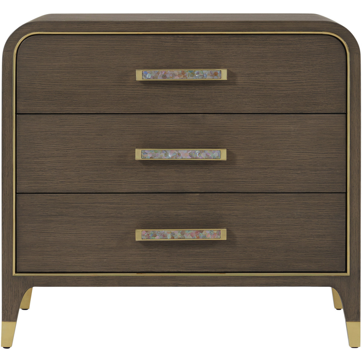 Judith Leiber 3-Drawer Bedside Table Dark
