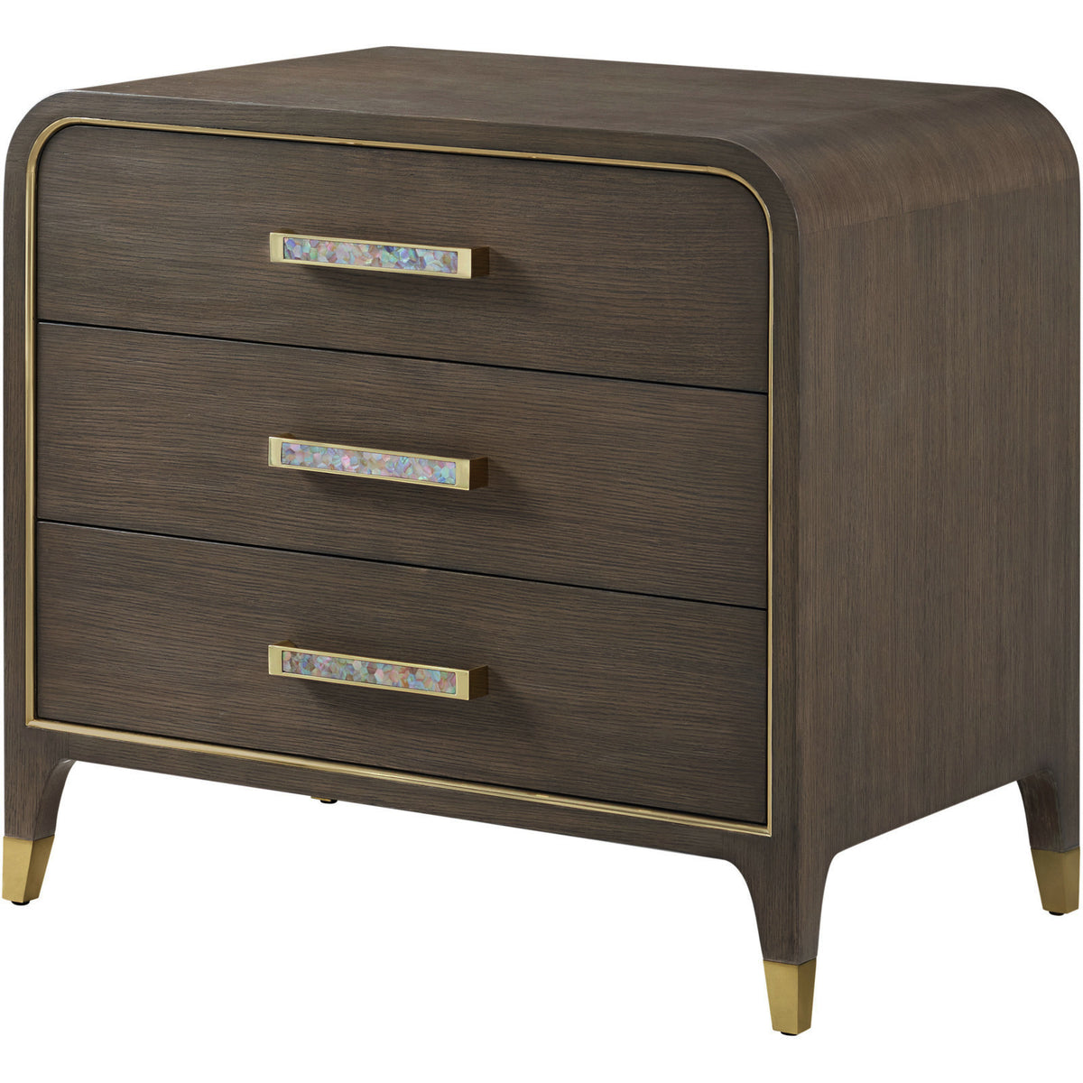 Judith Leiber 3-Drawer Bedside Table Dark