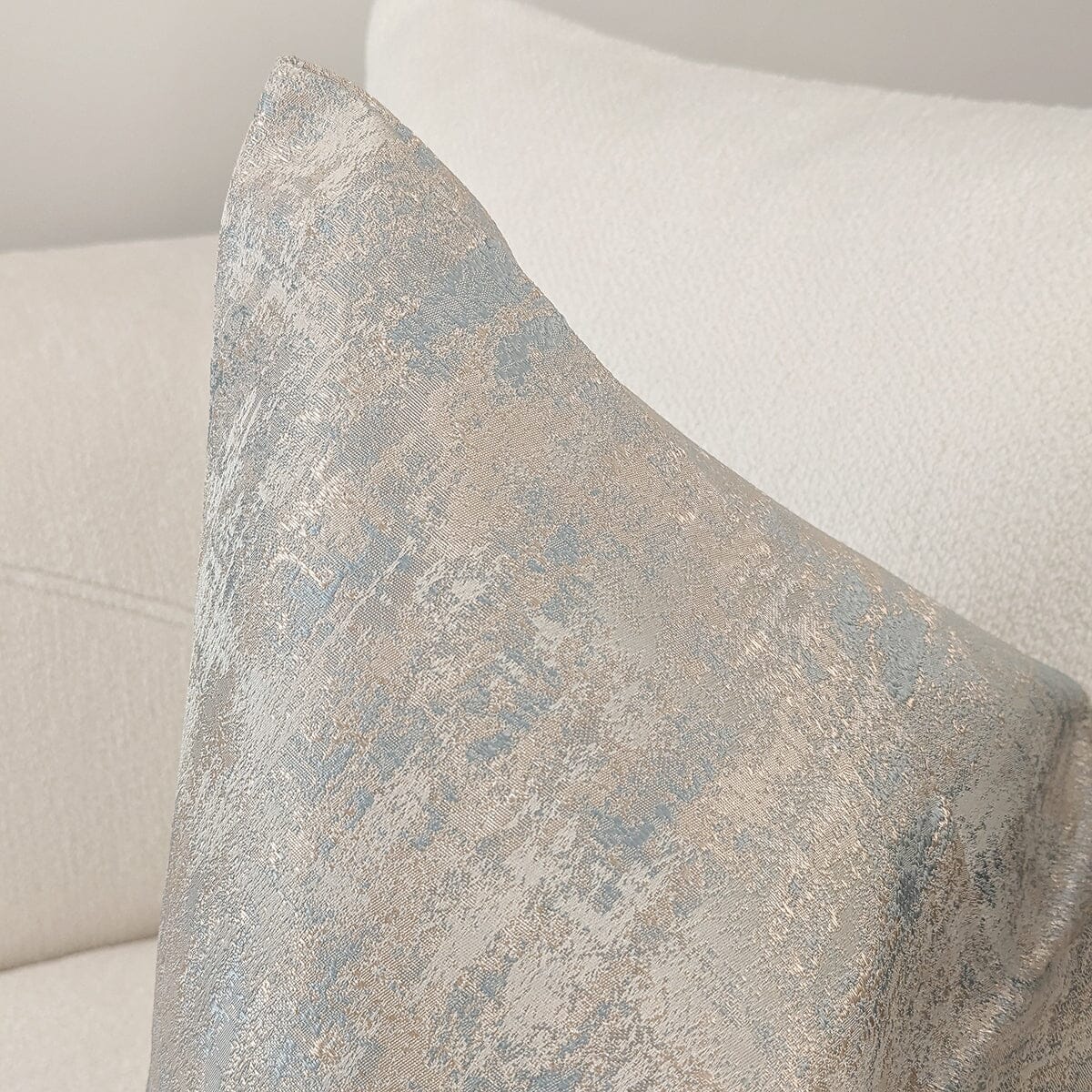 Tamzin Gold & Duck Egg Metallic Cushion - 50x50cm