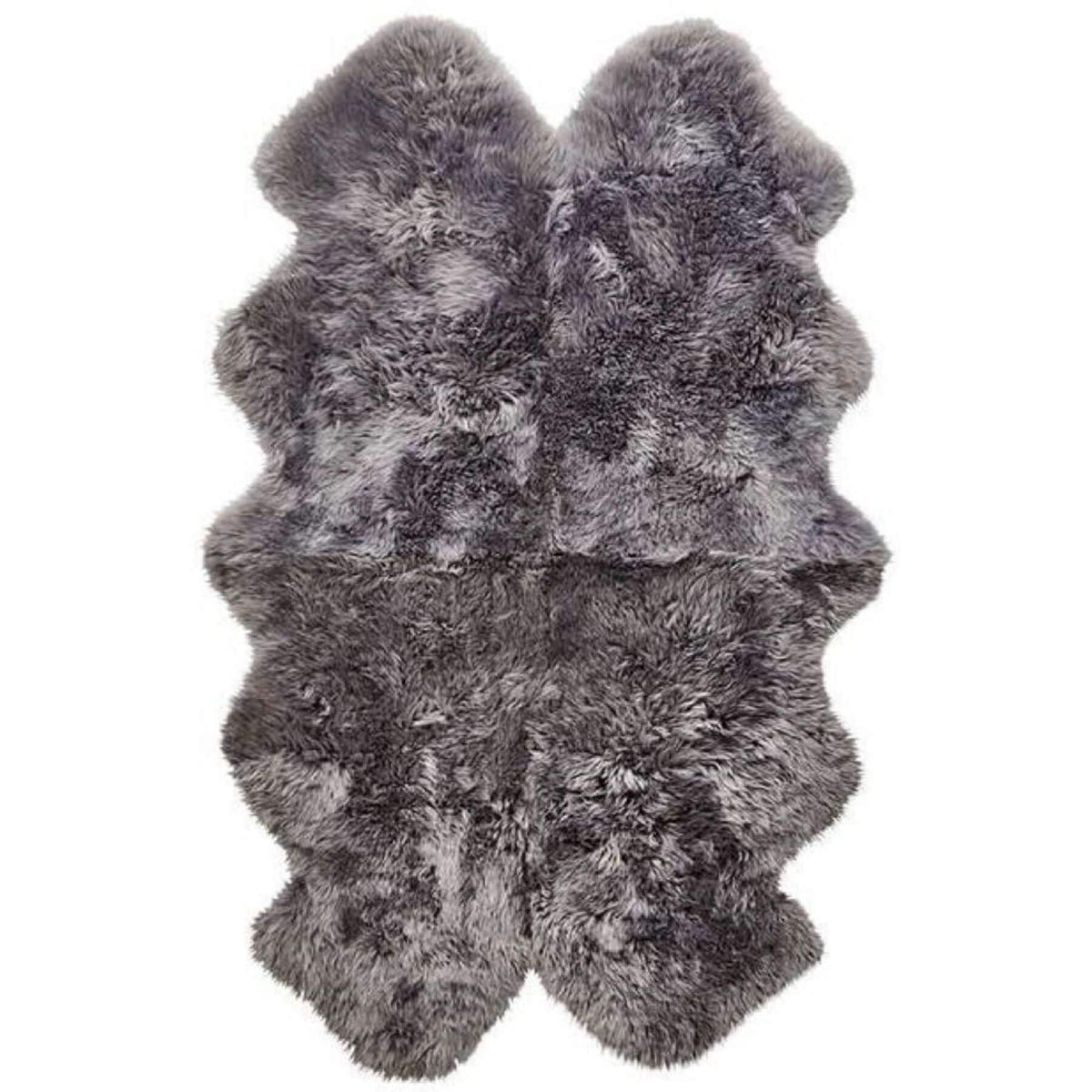 The Rugs Rugs 105X160 cm Genuine Grey Sheepskin Faux Fur Rug House of Isabella UK