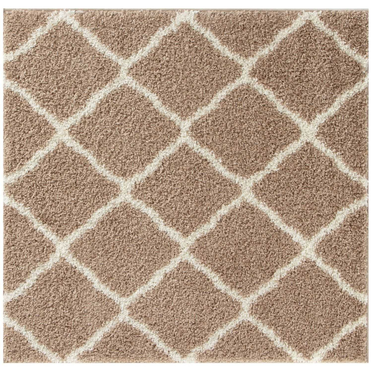 The Rugs Rugs 120X120 cm Moroccan Beige Shaggy Rug | 720 House of Isabella UK