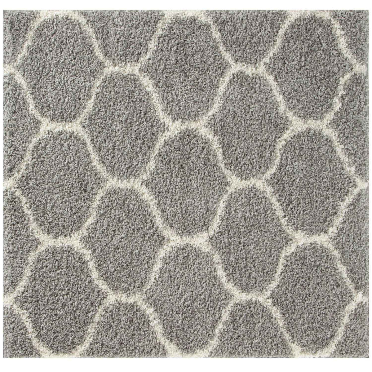 The Rugs Rugs 120X120 cm Moroccan Grey Shaggy Rug | 610 House of Isabella UK