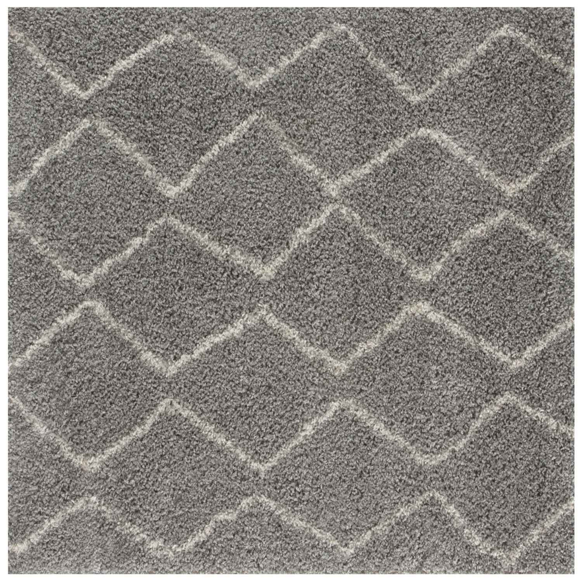 The Rugs Rugs 120X120 cm Moroccan Grey Shaggy Rug | 810 House of Isabella UK