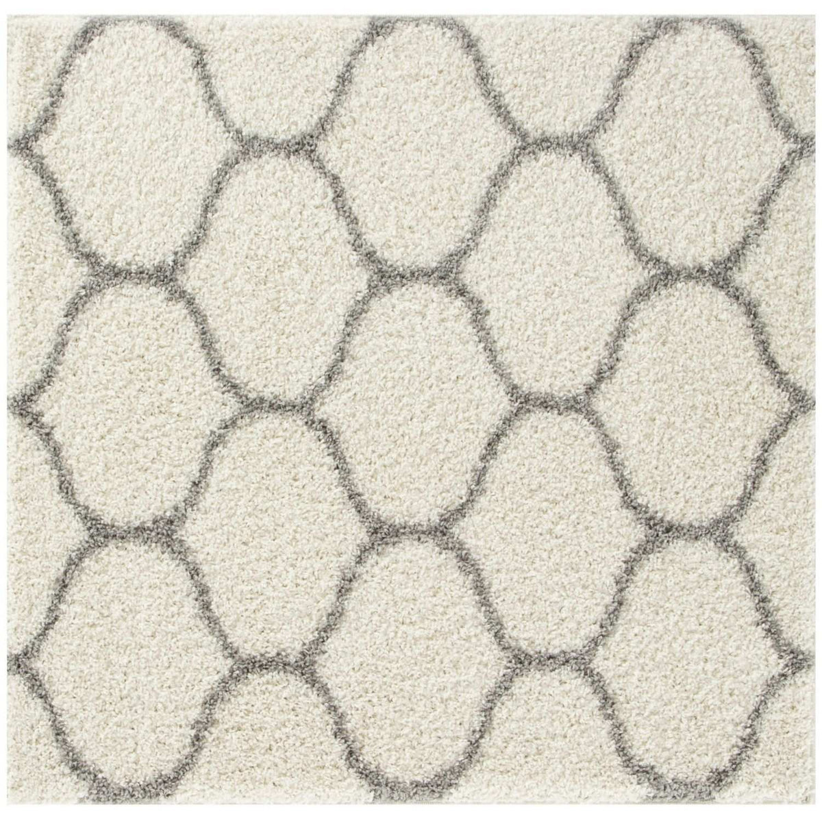 The Rugs Rugs 120X120 cm Moroccan Ivory Shaggy Rug | 600 House of Isabella UK