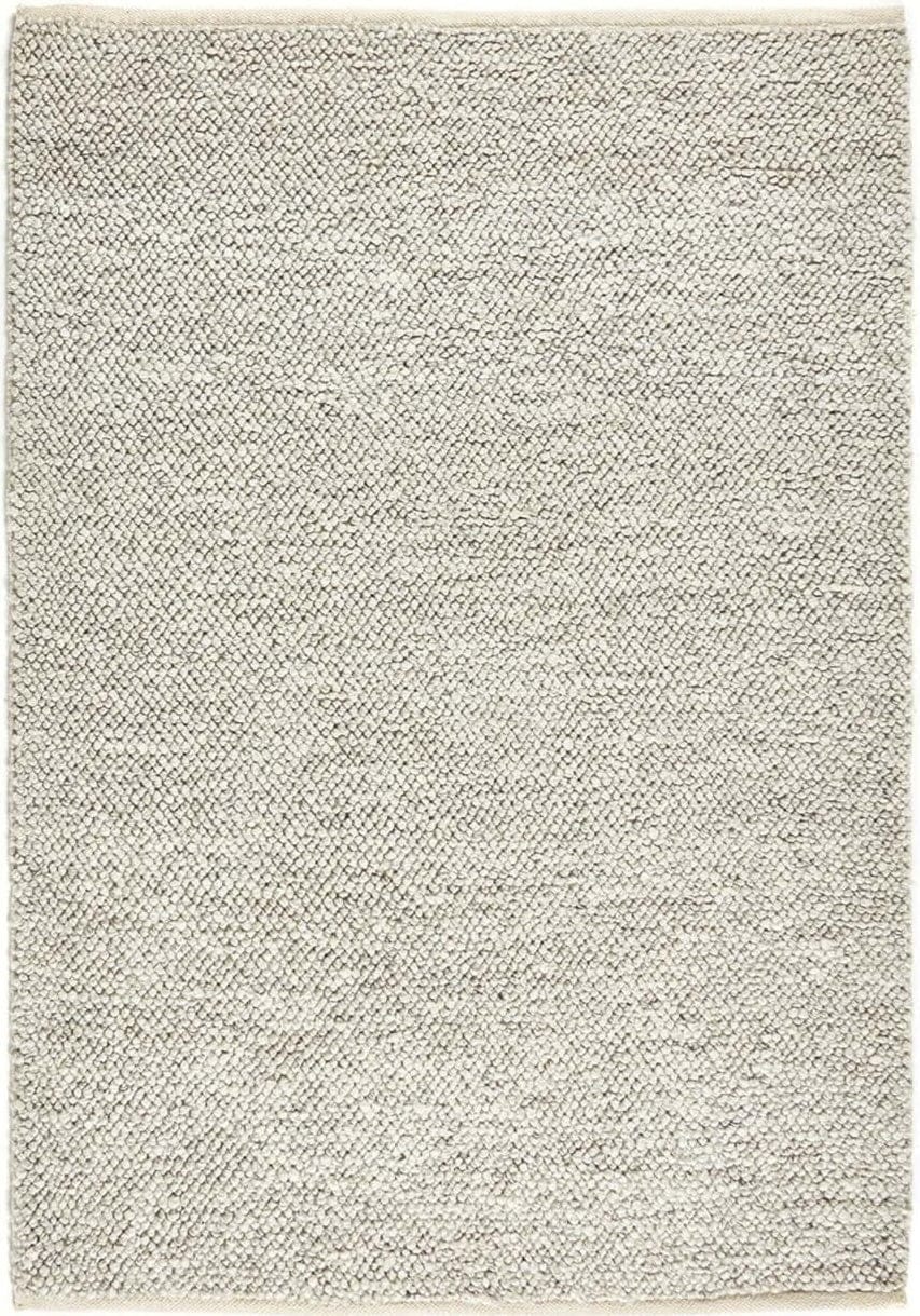 The Rugs Rugs 120X170 cm La Playa Silver Grey Solid Rug House of Isabella UK