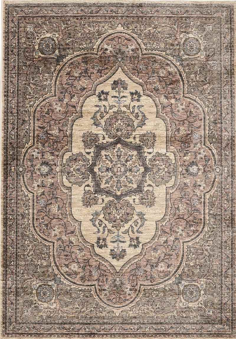 The Rugs Rugs 120X180 cm Raja Medallion Vintage Rug – Brown Heritage Elegance House of Isabella UK