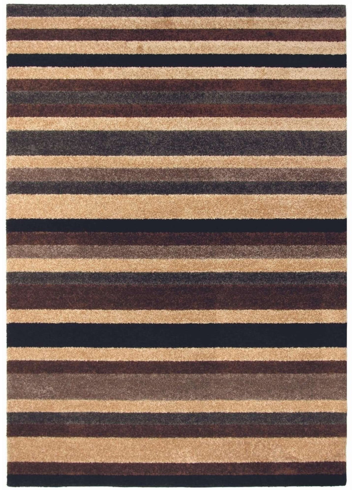 The Rugs Rugs 140X200 cm Linea Striped Caramel Washable Rug House of Isabella UK