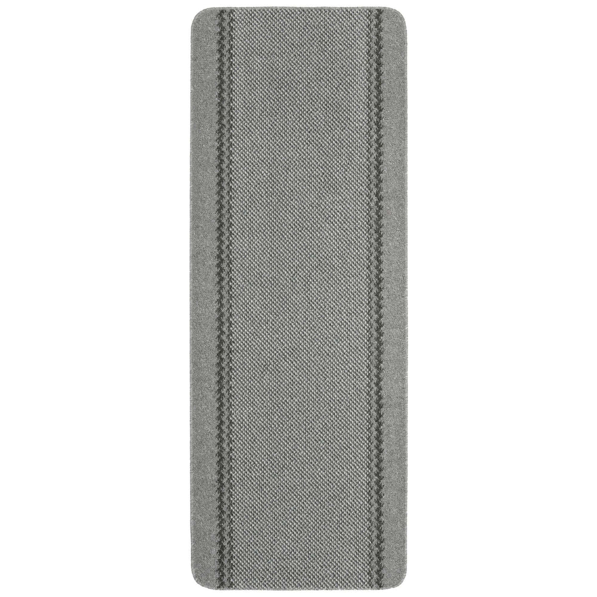 The Rugs Rugs 67X180 cm Washable Designer Bordered Grey Rug | 116G House of Isabella UK