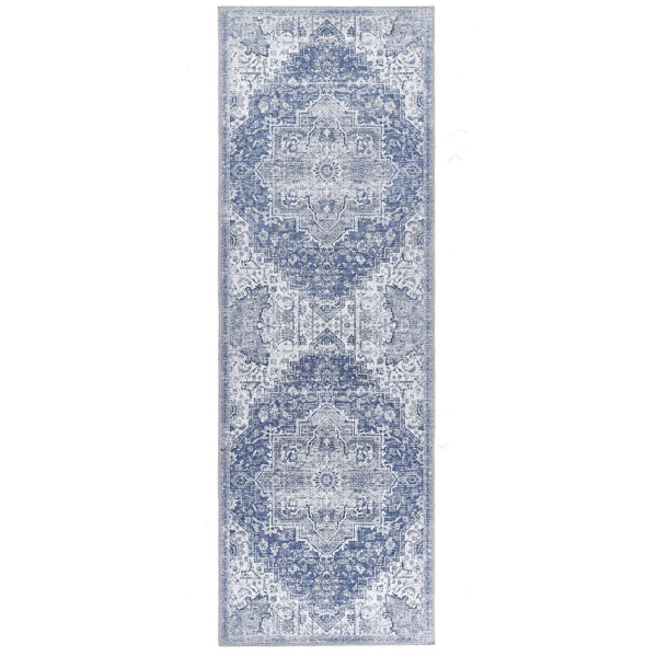 The Rugs Rugs 67X200 cm Washable Rug Eterna Blue House of Isabella UK