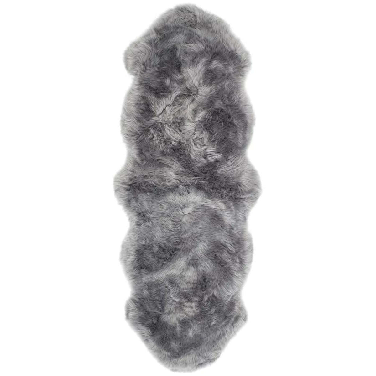 The Rugs Rugs 70X175 cm Genuine Grey Sheepskin Faux Fur Rug House of Isabella UK