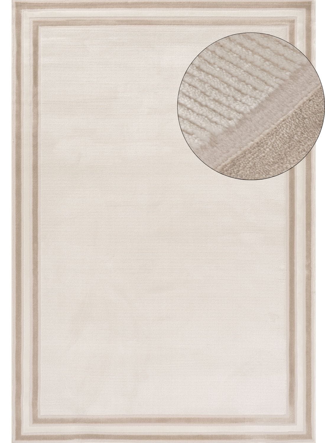 The Rugs Rugs 80X150 cm Carmel Cream-Beige Bordered Rug | 6060 House of Isabella UK
