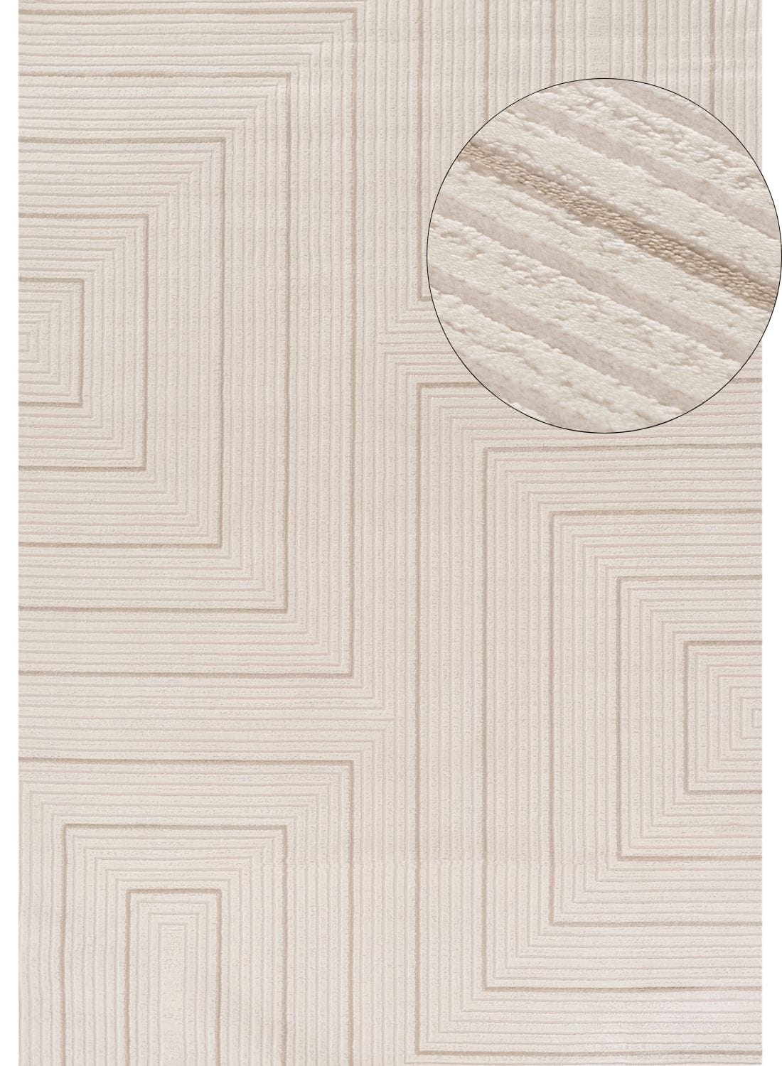 The Rugs Rugs 80X150 cm Carmel Cream-Beige Geometric Rug | 6040 House of Isabella UK