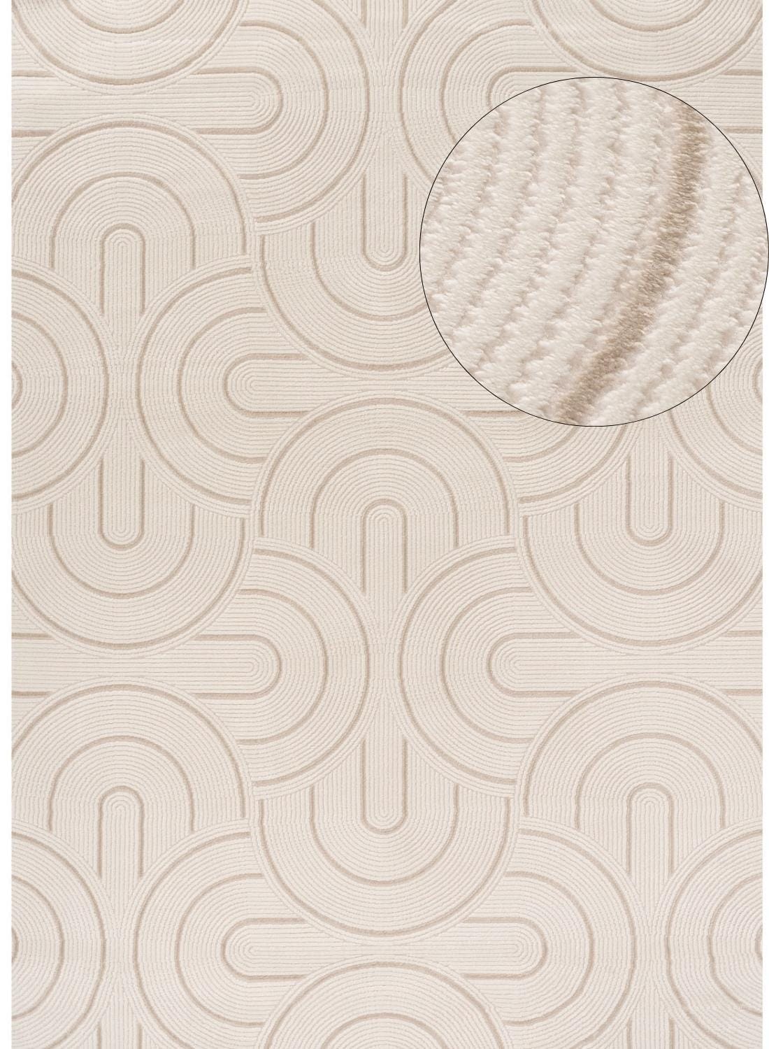 The Rugs Rugs 80X150 cm Carmel Cream-Beige Geometric Rug | 6070 House of Isabella UK