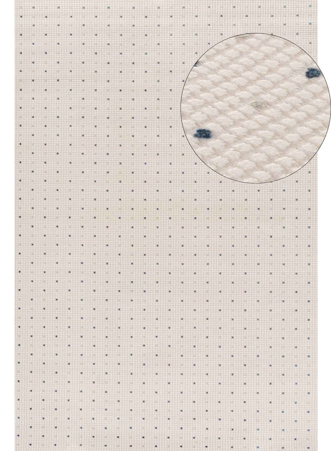 The Rugs Rugs 80X150 cm Carmel Cream-Blue Dots Rug | 6080 House of Isabella UK