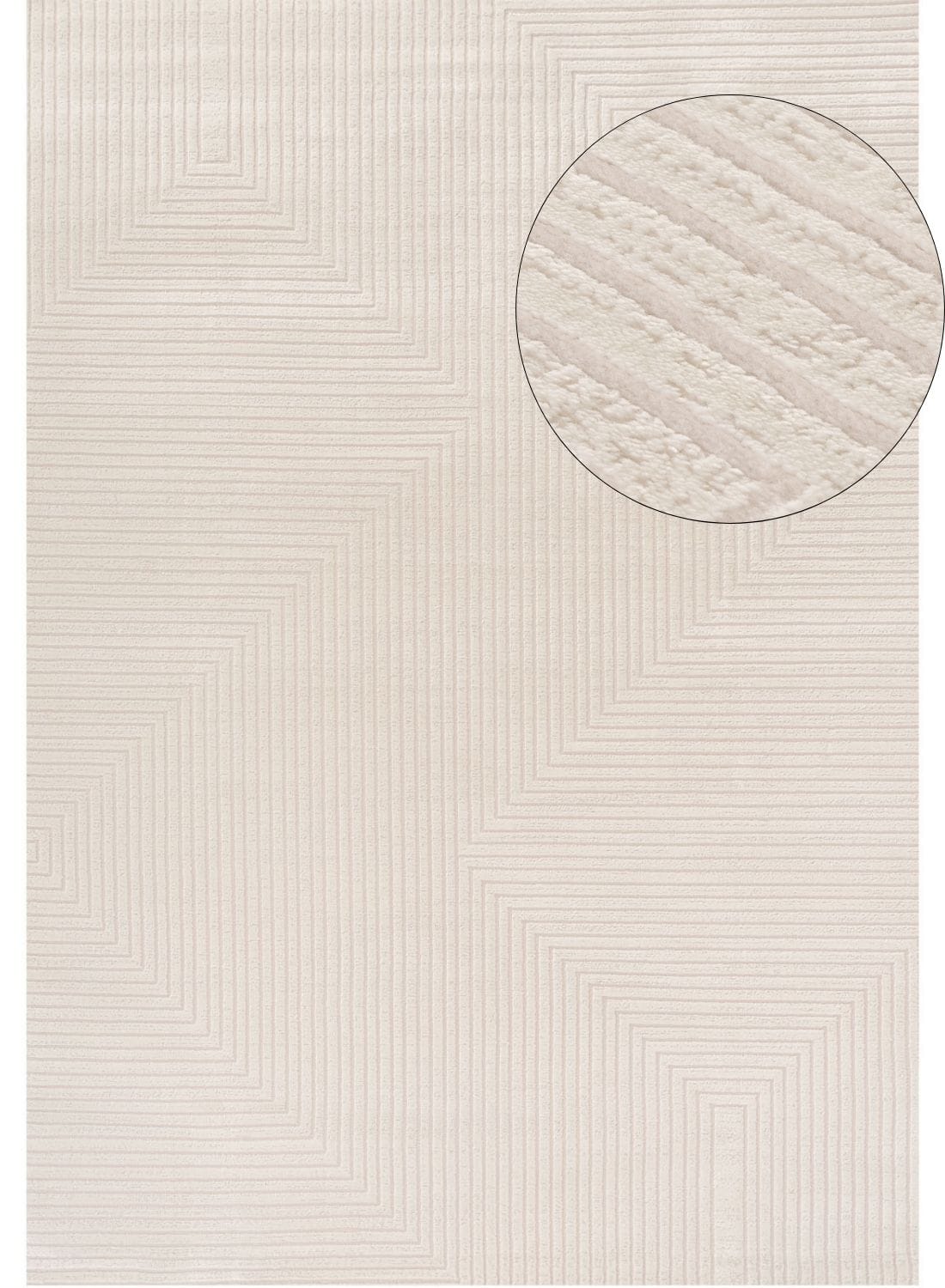 The Rugs Rugs 80X150 cm Carmel Cream Geometric Rug | 6040 House of Isabella UK