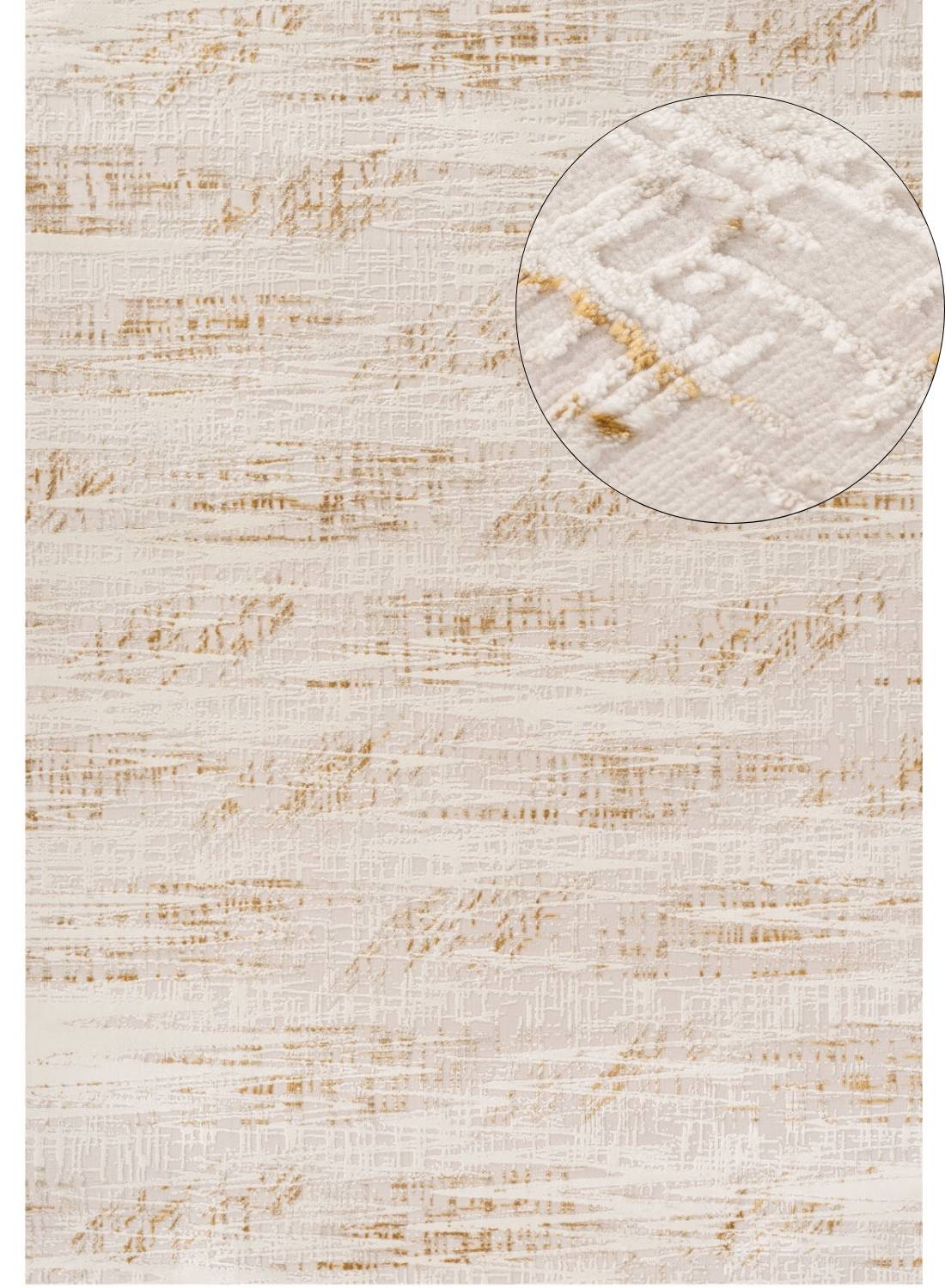 The Rugs Rugs 80X150 cm Carmel Cream-Gold Abstract Rug | 6030 House of Isabella UK