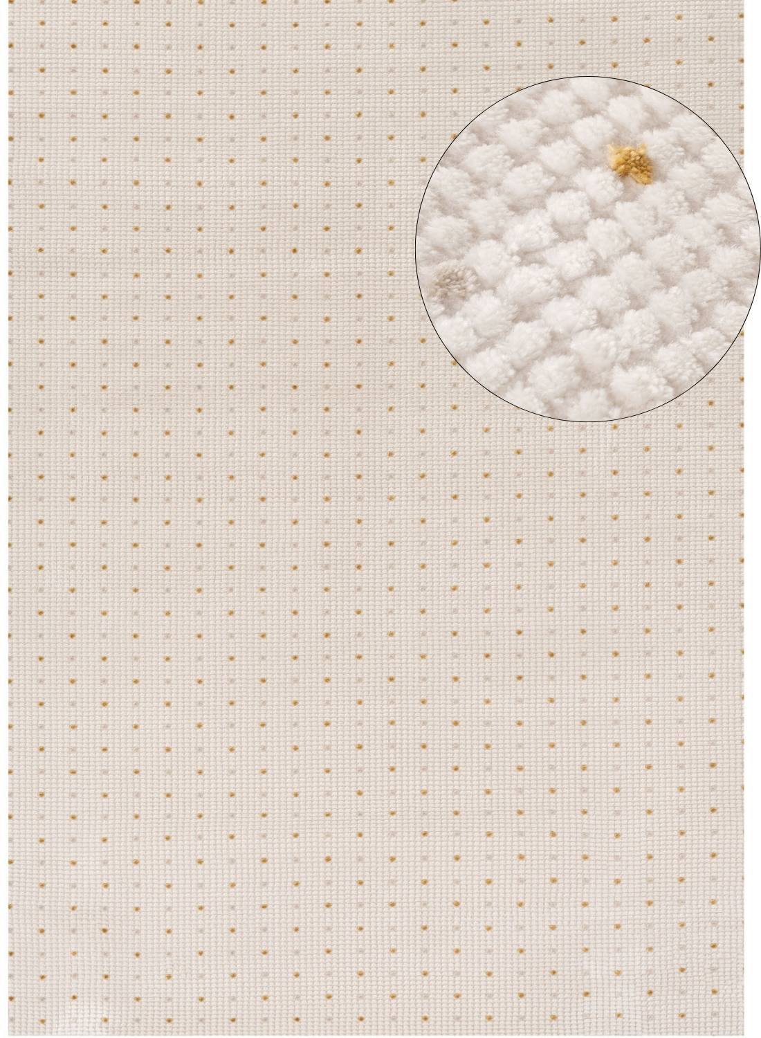 The Rugs Rugs 80X150 cm Carmel Cream-Gold Dots Rug | 6080 House of Isabella UK