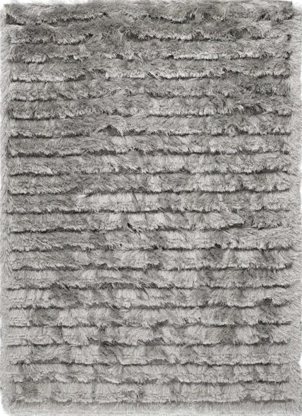 The Rugs Rugs 80X150 cm Carved Glamour Silver Grey Shaggy Rug House of Isabella UK