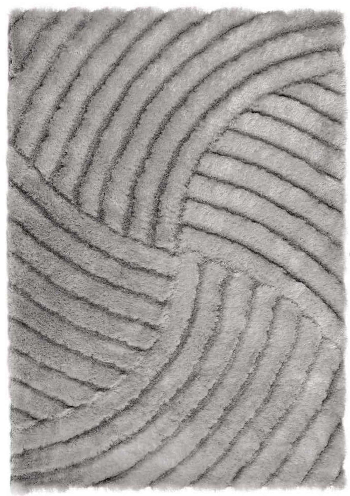 The Rugs Rugs 80X150 cm Dallas Silver Grey Shaggy Rug House of Isabella UK