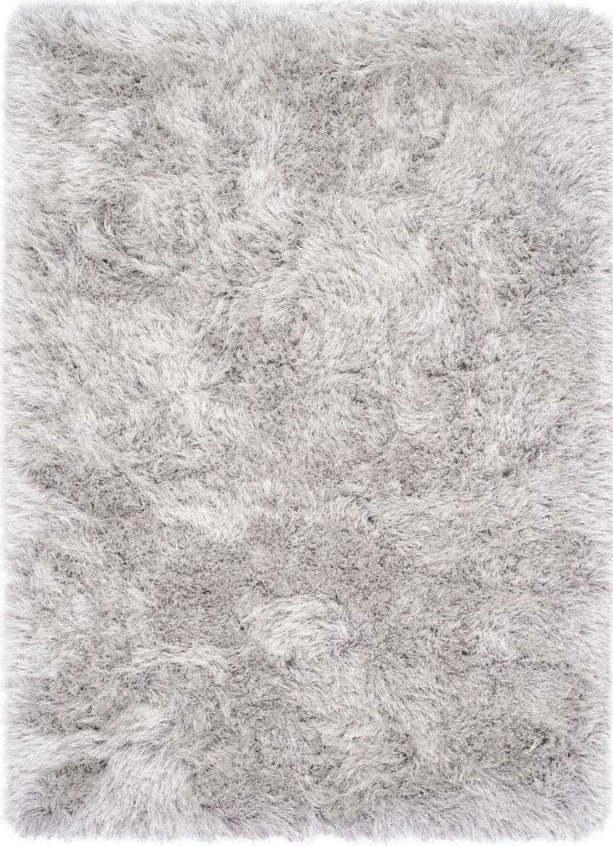 The Rugs Rugs 80X150 cm Extravagance Silver Grey Shaggy Rug House of Isabella UK