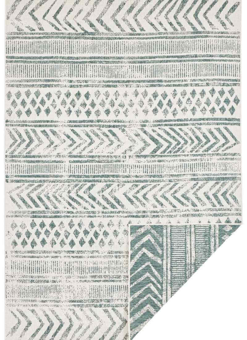 The Rugs Rugs 80X150 cm Indoor-Outdoor Reversible Geometric Green Rug House of Isabella UK