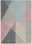 The Rugs Rugs 80X150 cm Trio Multi Pastel Geometric Rug House of Isabella UK