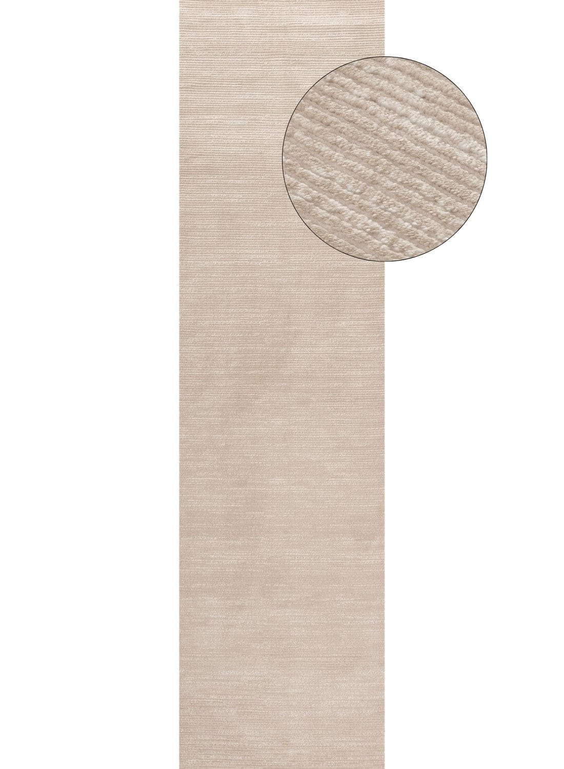 The Rugs Rugs 80X300 cm Carmel Beige-Cream Striped Rug | 6020 House of Isabella UK