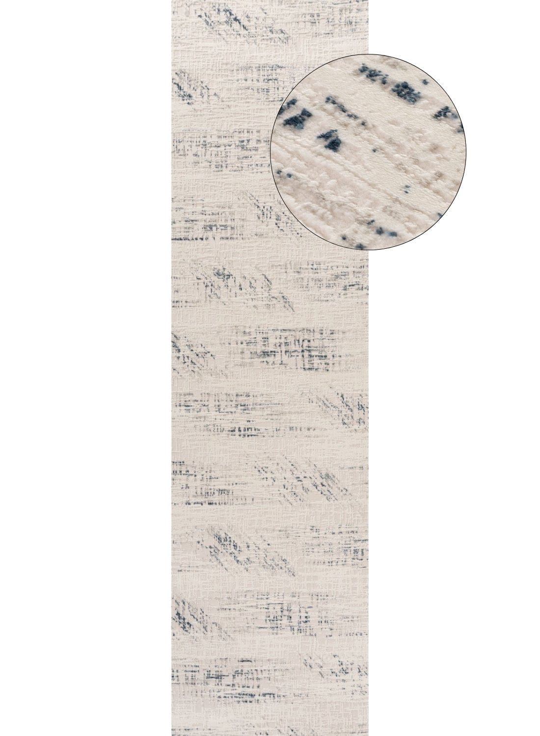 The Rugs Rugs 80X300 cm Carmel Cream-Blue Abstract Rug | 6030 House of Isabella UK