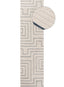 The Rugs Rugs 80X300 cm Carmel Cream-Blue Geometric Rug | 6040 House of Isabella UK