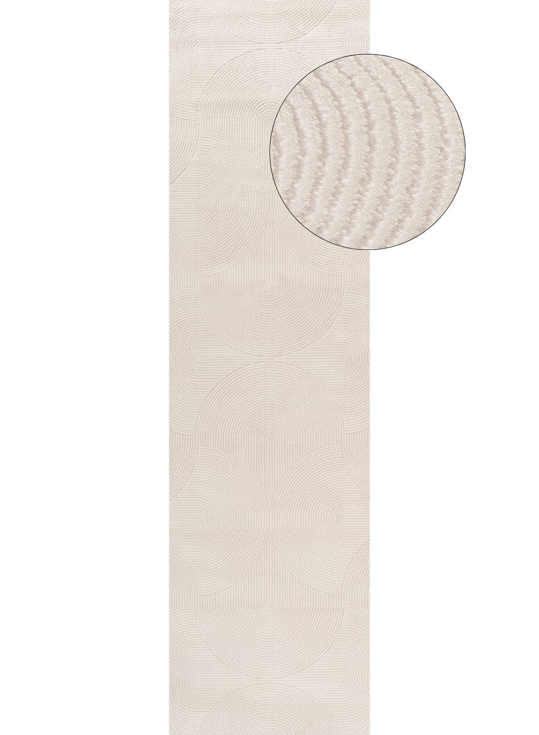 The Rugs Rugs 80X300 cm Carmel Cream Geometric Rug | 6070 House of Isabella UK