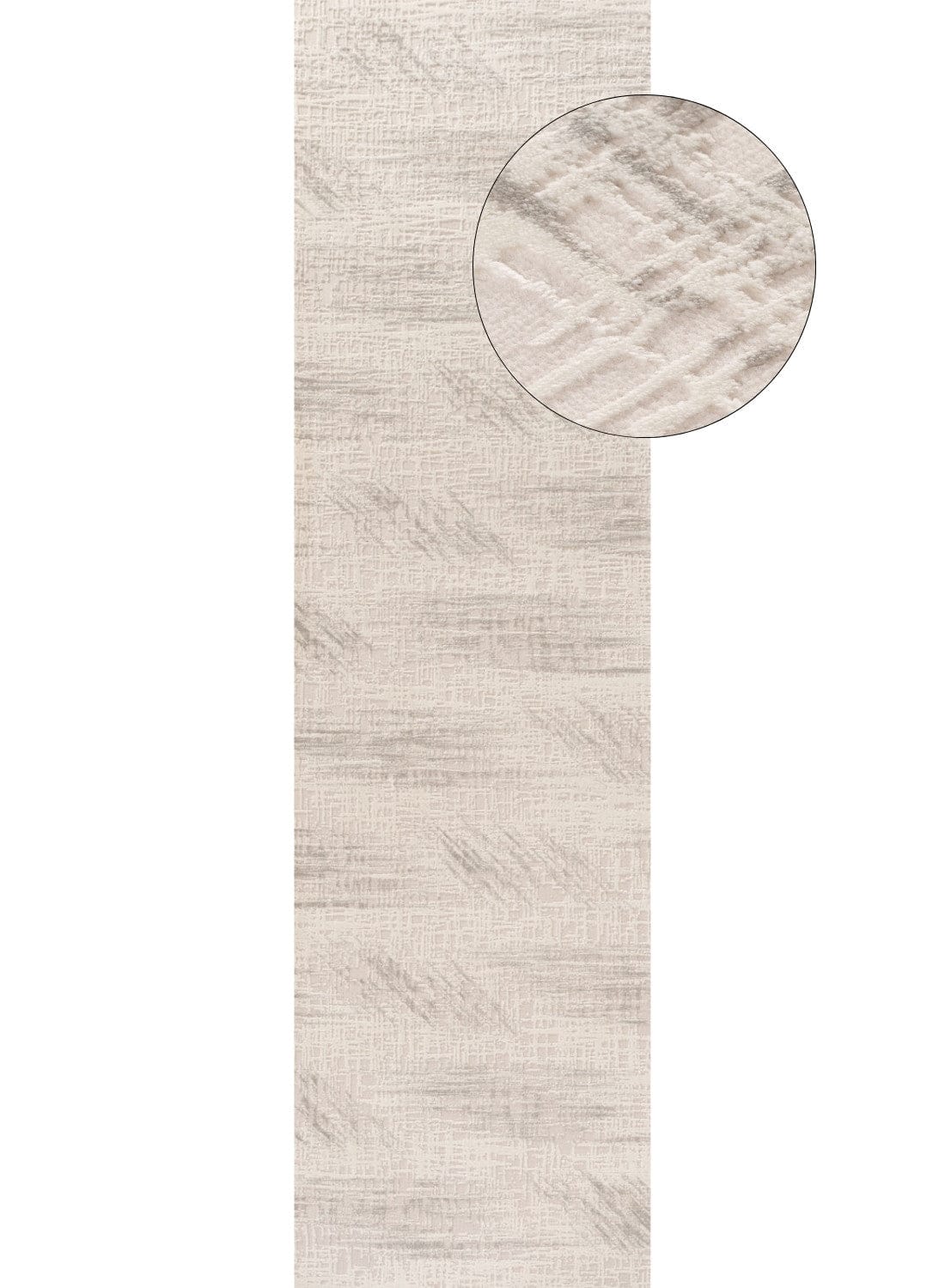 The Rugs Rugs 80X300 cm Carmel Cream-Grey Abstract Rug | 6030 House of Isabella UK