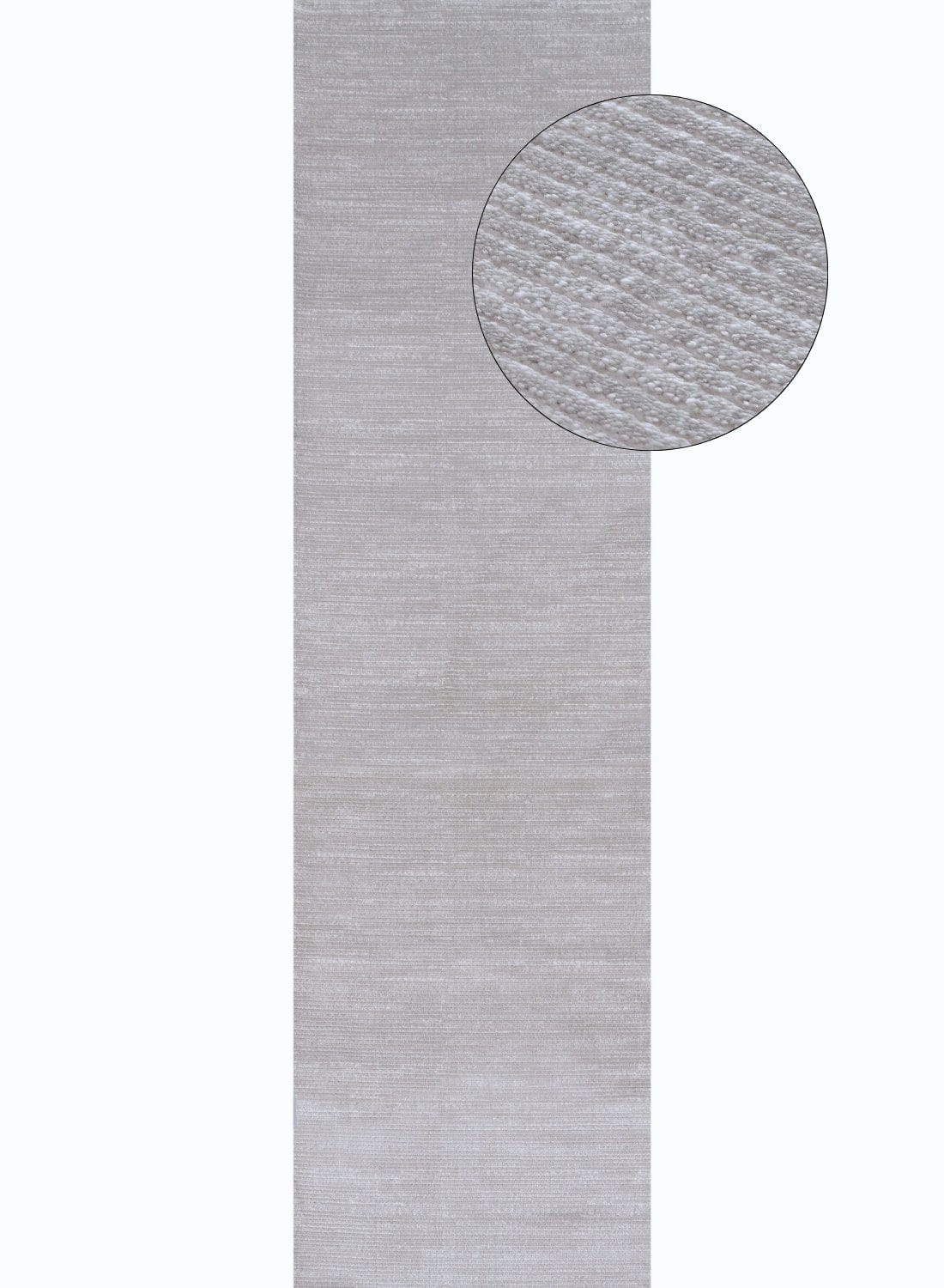 The Rugs Rugs 80X300 cm Carmel Grey-Cream Striped Rug | 6020 House of Isabella UK