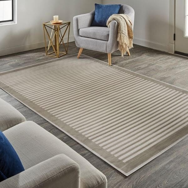 The Rugs Rugs Belgrade Natural Striped Rug House of Isabella UK